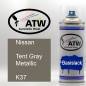 Preview: Nissan, Tent Gray Metallic, K37: 400ml Sprühdose, von ATW Autoteile West.